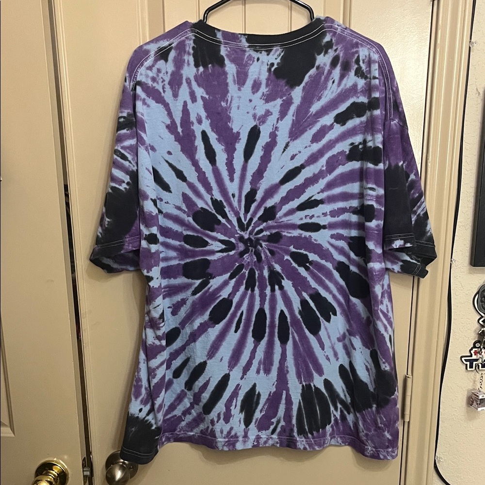 Megadeth Purple Blue & Black Tie-Dye Primitive Skull XL Shirt - Picture 4 of 4
